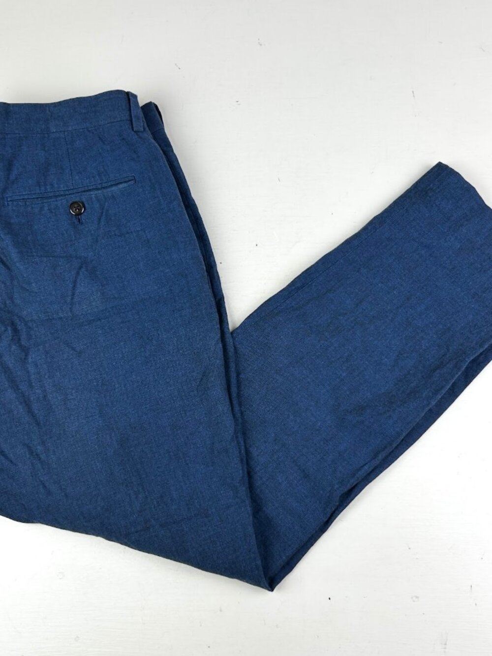 J Crew Ludlow Dress Pants Mens 31x30 Blue Slim Cotton Linen